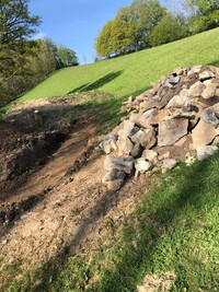 Natursteinmauer Bau 3