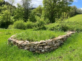 Natursteinmauer nachher